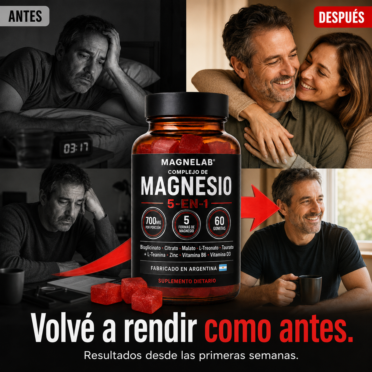 Magnelab® Gomitas de Magnesio 5 en 1