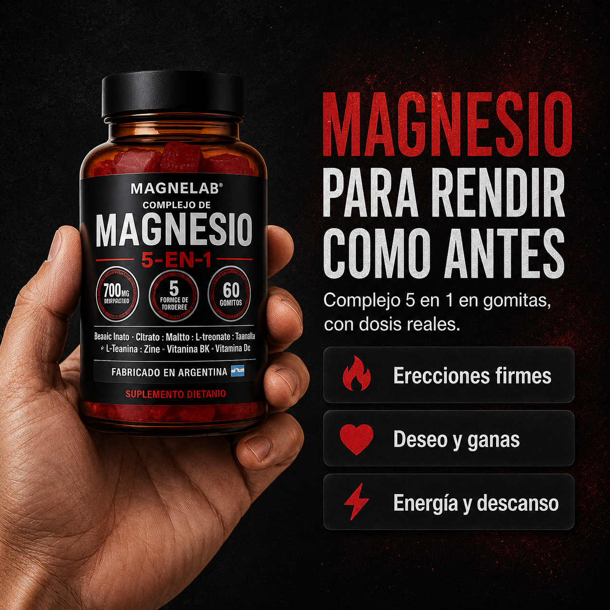 Magnelab® Gomitas de Magnesio 5 en 1